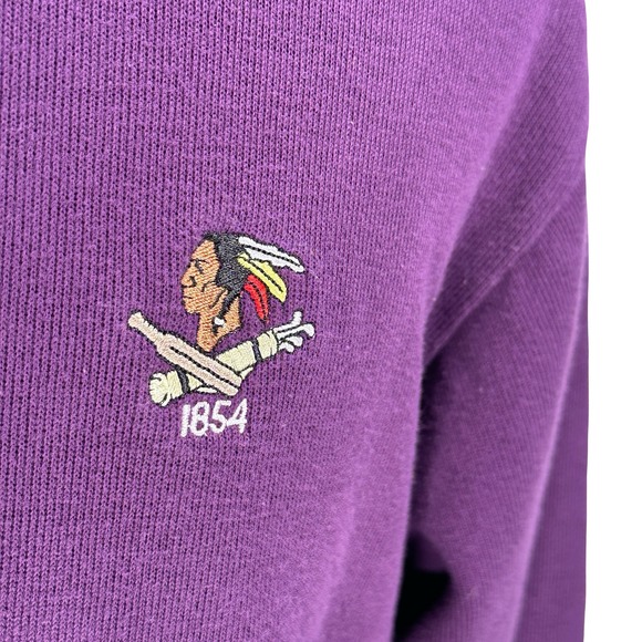 Cutter & Buck Mens Purple Pullover 1/4 Zip Sweater Philadelphia Cricket Club M - Picture 3 of 10